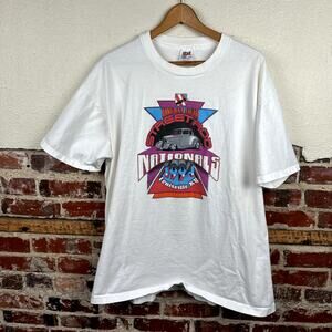 Vintage Car Show Shirt Sz 2XL White Single Stitch Street Rod Nationals 1994 USA